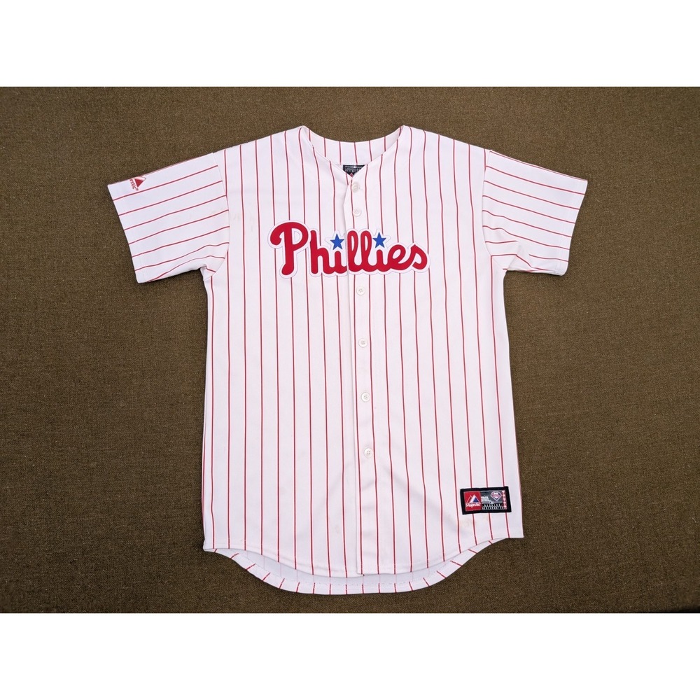 PHILADELPHIA PHILLIES MLB BASEBALL JERSEY SHIRT‎ MAJESTIC MEN'S XL Hewes